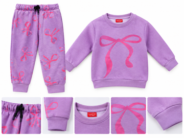 Print-On Cord Set for Girls