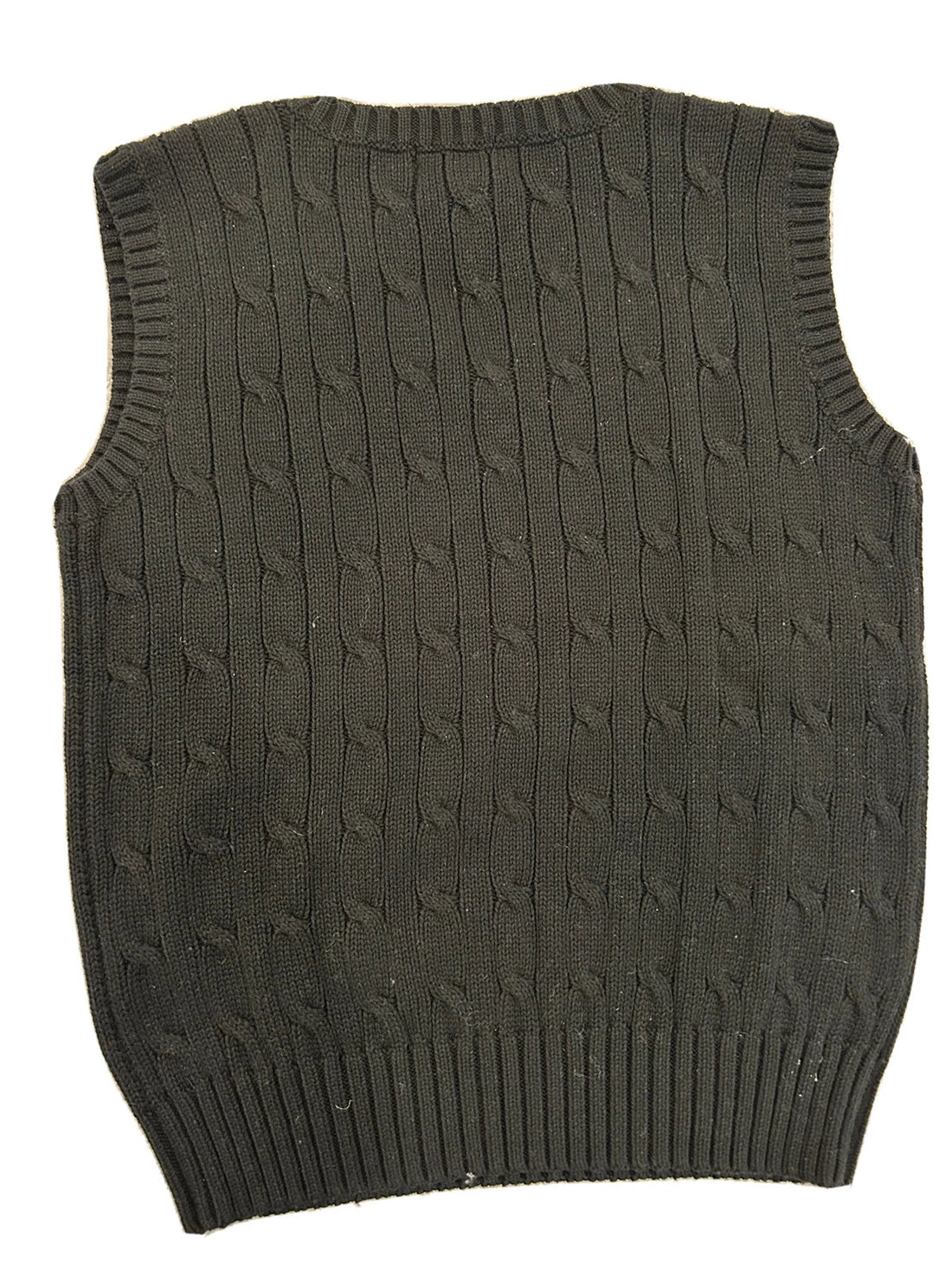 Cable-Knit Cotton Sweater Vest - Grey