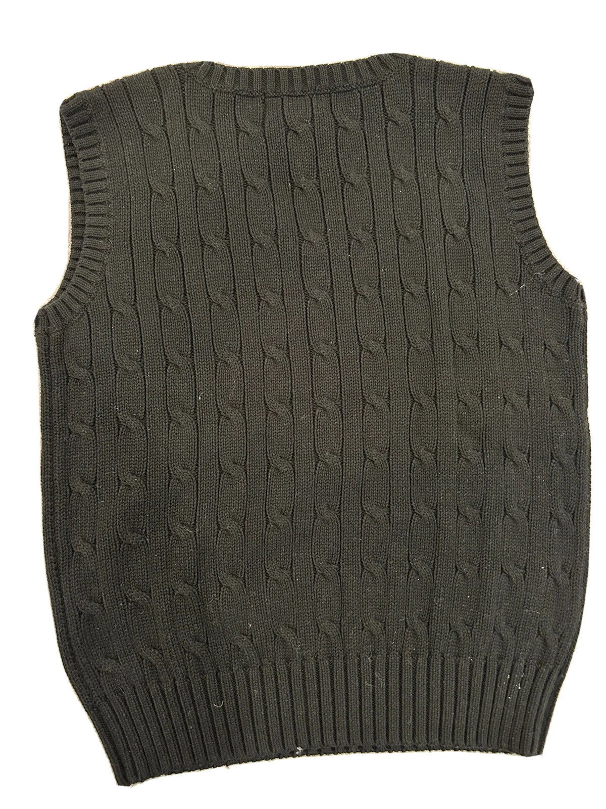 Cable-Knit Cotton Sweater Vest - Grey