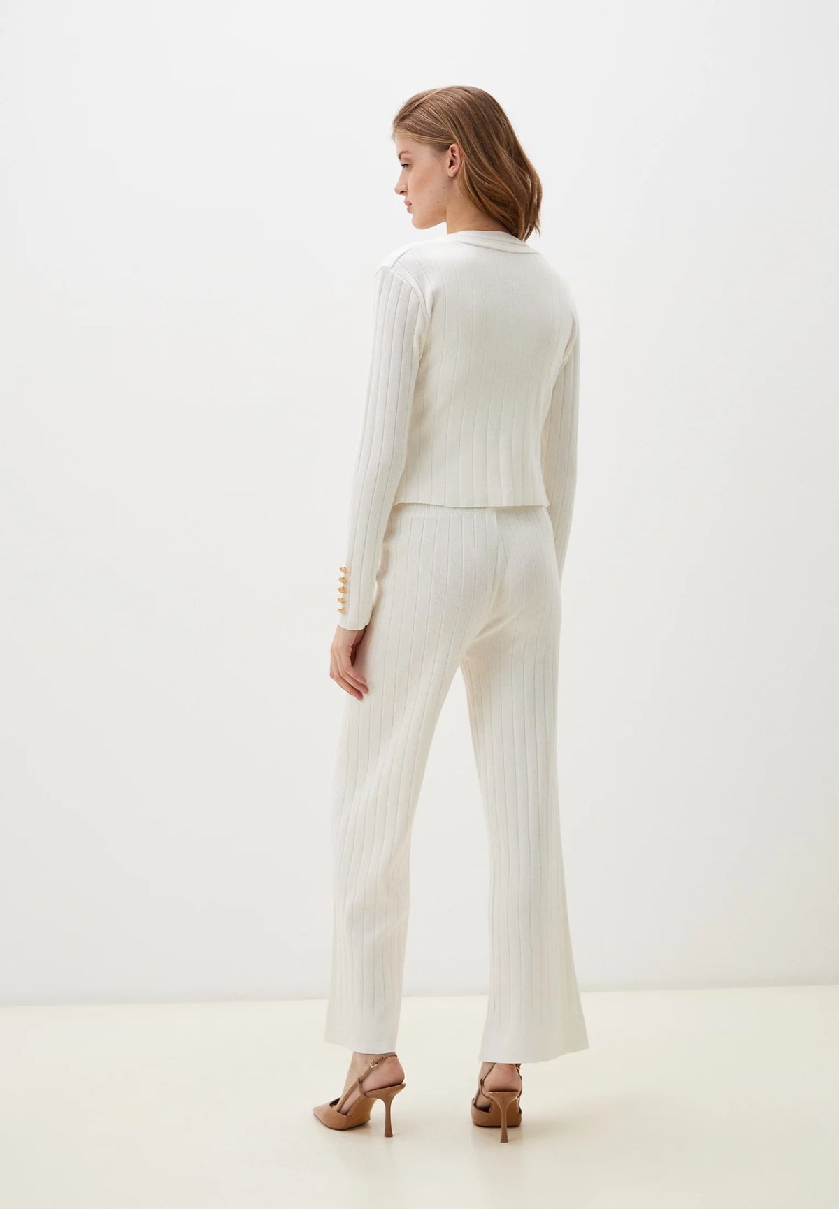 Premium Luxury Knitted Suit For Ladies - White