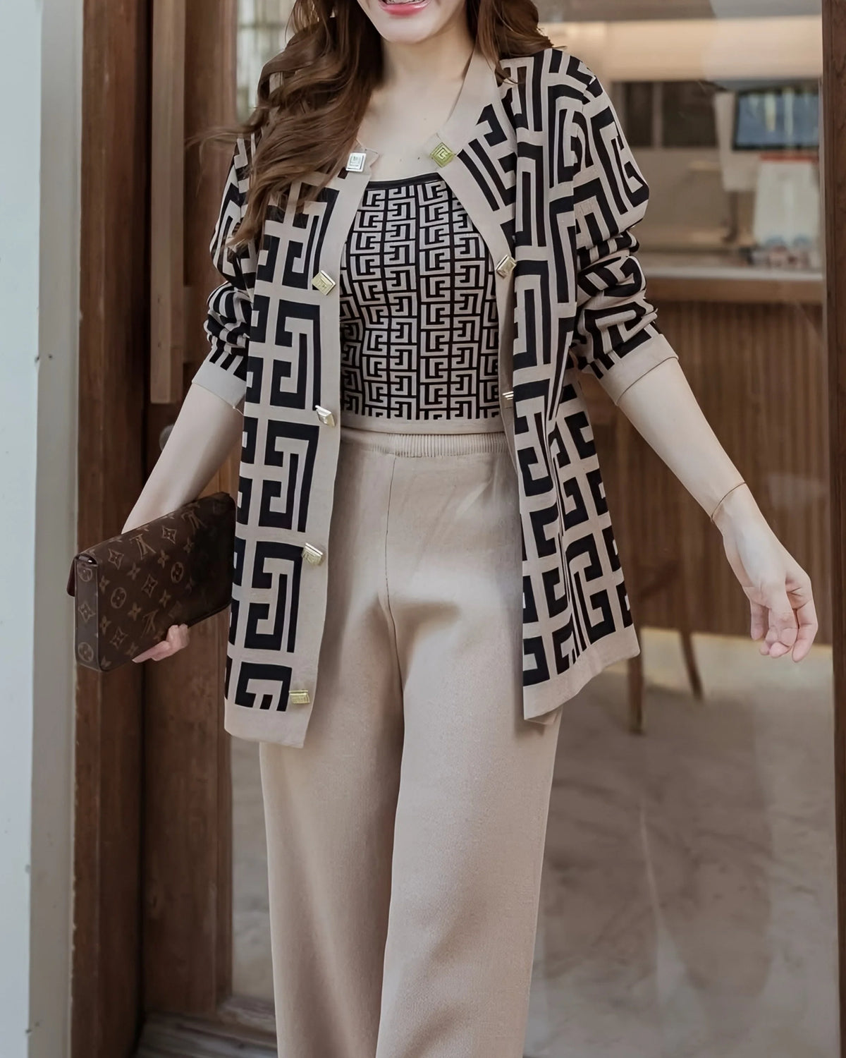 Versace Premium Knit Set - Beige