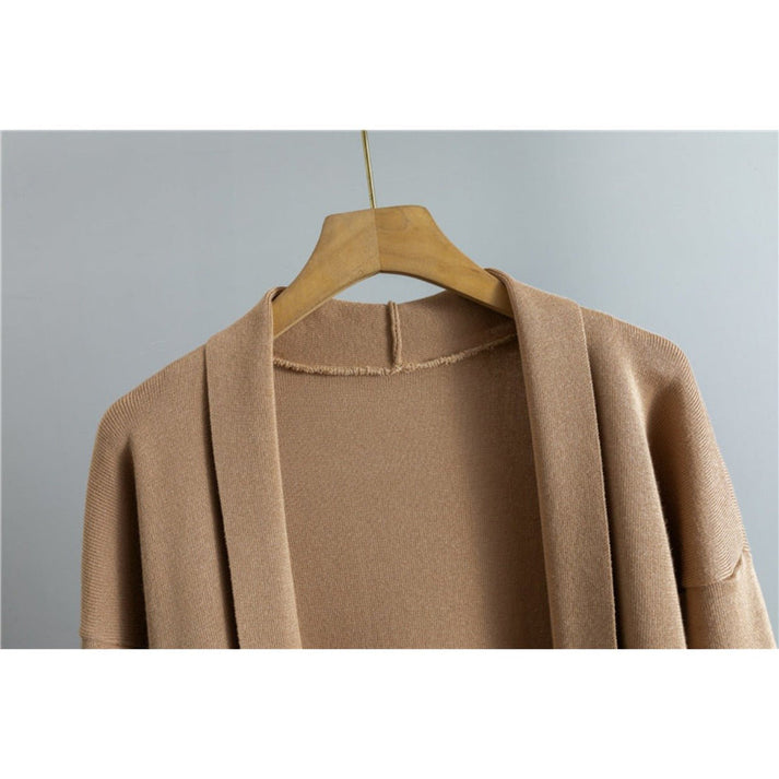 Modest 3-piece knit set - Beige