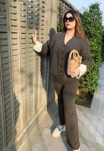 Winter Warmth Soft Knit Two-Piece - Grey